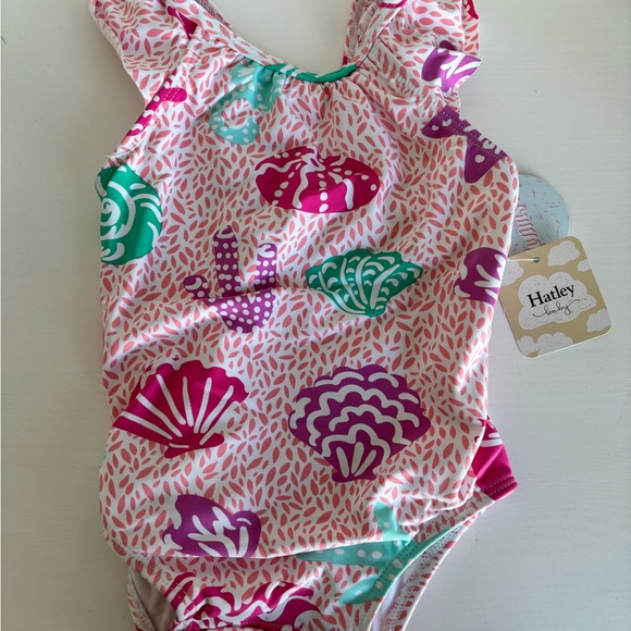 🆕 Hatley Baby Abstract Sea Life Baby Ruffle Swimsuit - Picture 2 of 6